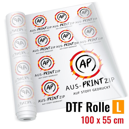 DTF DRUCK Rolle L 100 x 55cm - Aus - PRINTzip