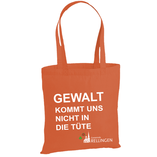 Gewalt kommt uns nicht in die Tüte - Jutebeutel - Aus - PRINTzip