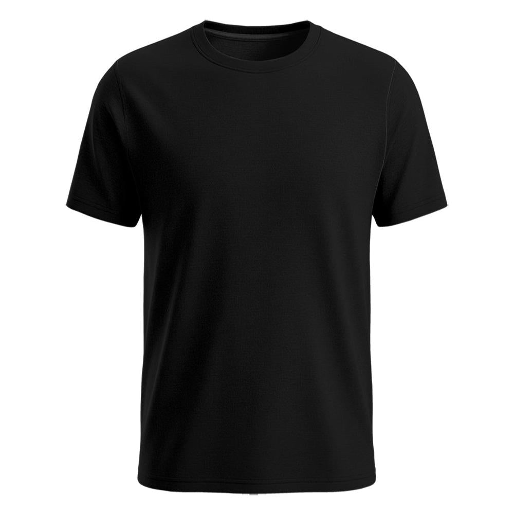 Schwarzes Herren T-Shirt Vorderseite zum individuellen Bedrucken