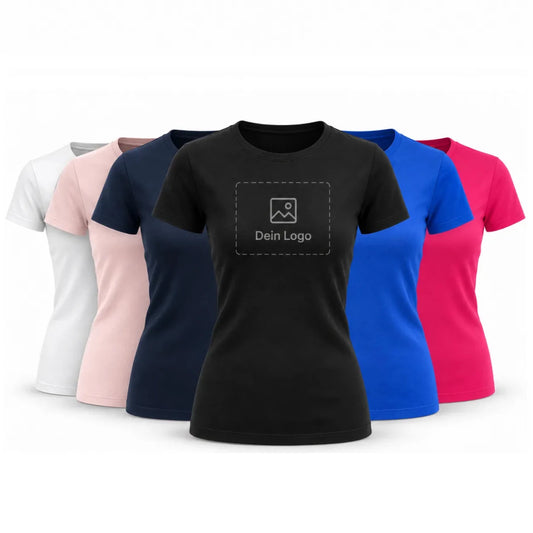 Damen T-Shirt Classic mit Logo bedrucken lassen in mehreren Farben